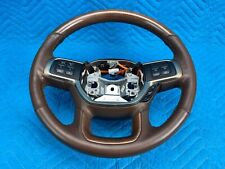 RAM 2500 3500 Steering Wheel Wood / Brown Leather Heated 2019-2022 OEM picture