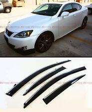 FOR 2006-2013 LEXUS IS250 IS350 IS-F VIP STYLE CLIP ON SMOKE TINTED WINDOW VISOR picture