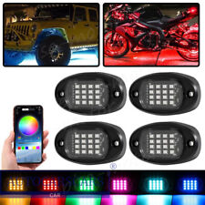 RGB LED Rock Light 4 pods Multicolor Neon Wheel Well Light for Truck ATV UTV RZR picture