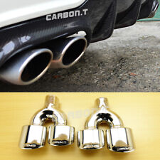 C63 A Look For Mercedes-Benz W204 C250 C300 C350 4D 2D Exhaust Dual Tips 08-14 picture