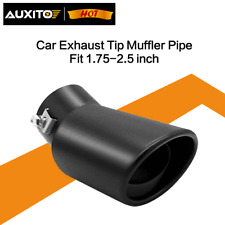 Matte Black Car Exhaust Pipe 62mm Stainless Steel Bend Muffler Tip Tail Throat picture