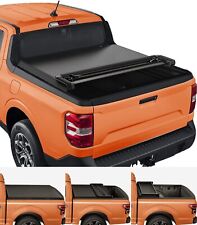 4.6ft Soft Tonneau Cover Tri-Fold For 2022 2023 Ford Maverick Truck Bed picture