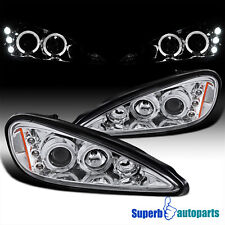 Fits 1999-2005 Pontiac Grand AM LED Halo Projector Head Lights Head Lamps picture