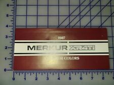 1987 Merkur XR4Ti Color Chip Brochure Ford Lincoln Mercury  picture