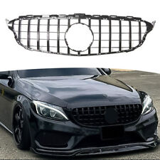 Black GT R Front Grille For Mercedes C-Class W205 2015-2018 C300 C43 AMG Grill picture