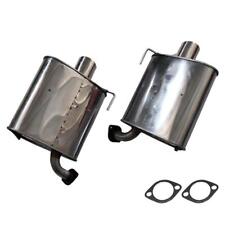 Stainless Steel Pair of Exhaust Mufflers fit 2005-09 Subaru Legacy 2.5L picture