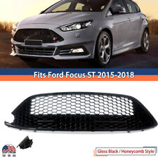 Front Bumper Upper Grille For 2015-2018 Ford Focus ST Gloss Black Honeycomb Mesh picture