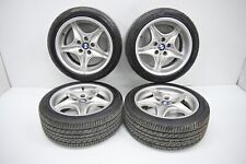 ⭐ 96-02 Bmw E36 Z3 M Style 40 Chrome Alloy Wheel Rims Tires Set Mint 55k Oem picture