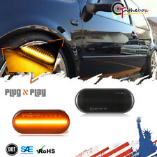 Smoked Amber LED Front Fender Side Marker Lights For VW Golf Mk4 Bora Polo Jetta picture