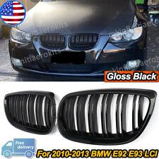 For BMW E92 E93 M3 Style 328i 335i Coupe 2006-09 Kidney Gloss Black Grill Grille picture