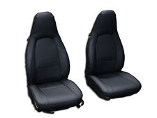 PORSCHE BOXSTER 1997-2004 BLACK COLOR CUSTOM MADE FIT FULL SET SEAT COVERS picture