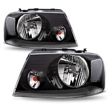 For 2004-2008 Ford F-150 F150 Black Housing Headlight Clear Side Left+Right picture