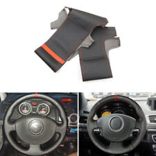 B+Red Steering Wheel Trim Leather For Renault Megane 2 2003-2008 Kangoo Scenic 2 picture