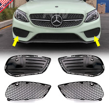 Pair Front Bumper Outer Cover Grille For Mercedes Benz W205 C300 C350 2015-2018 picture