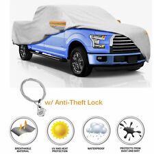 Waterproof Truck Pickup Full Car Cover Fit Ford F-150 w/ Anti-theft Lock Sliver picture
