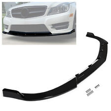 GLOSS BLACK FRONT BUMPER LIP FOR 12-14 MERCEDES BENZ C200 C350 W204 AMG SPORT picture