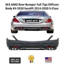 S63 AMG Rear Bumper Full Tips Diffuser Body Kit S550 facelift 2014-2020 S-Class picture