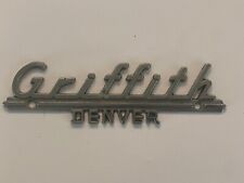 Vintage Griffith Plymouth Denver Colorado Metal Dealer Badge Emblem Tag Trunk picture