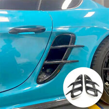 3K Real Carbon Fiber Side Fender Air Intake Cover For Porsche 718 Boxster Cayman picture