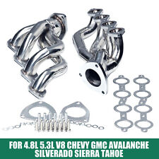 1 Pair Headers For 4.8L 5.3L V8 00-06 Chevy GMC Silverado Sierra Avalanche Tahoe picture