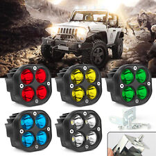 2/4x 3inch LED Cube Pods Work Light Bar Spot Beam Driving Fog For Offroad ATV picture