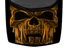 Demon Orc Skull Skull Truck Hood Wrap Vinyl Car Graphic Decal Dark Orange picture
