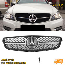 AMG Grill Grille W/ LED Emblem For Mercedes Benz W204 2008-2014 C250 C300 C350 picture