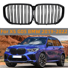 Front Kidney Grille For X5 G05 BMW 2019-2022 Grill Double Slats Gloss Black picture