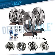 Front Rear Brake Rotors Ceramic Pads Wheel Bearing Hub for 2010-17 Chevy Equinox picture