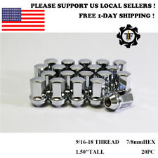20PC 9/16-18 FIT DODGE/RAM OEM FACTORY CHROME 7/8HEX WHEEL LUG NUT CONICAL SEAT picture