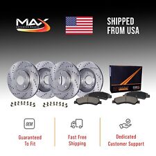 Front & Rear Drilled Brake Rotors + Pads for Ford Explorer Flex Taurus MKT picture