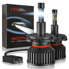 MOSTPLUS 130W 13000LM 4 Sides LED Headlight H4 9003 High/Low Beams 6000K Bulbs picture