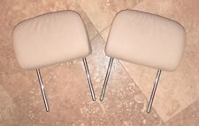 2000-2006 BMW 328ci E46 Convertible Rear Seat Head Rest Leather Beige Set Of 2 picture