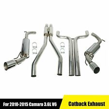 For 2010-2015 Chevy Camaro 3.6L V6 Stainless Dual Muffler Catback Exhaust System picture