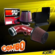 For 07-12 BMW 328i E90/E92/E93 3.0L 6cyl Red Cold Air Intake + K&N Air Filter picture