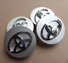 TOYOTA WHEEL CENTER CAPS SILVER/CHROME 62MM CAMRY SET OF 4 picture