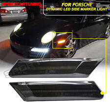 Sequential Smoked LED Side Marker Lights For Porsche 911 997 987 Cayman Boxster picture
