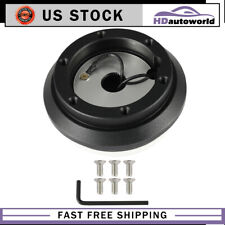 Black Steering Wheel Short HUB ADAPTER FIT FOR HONDA ACCORD CIVIC 1994-2017 picture