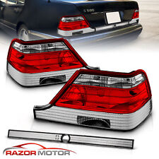 1995-1999 For Mercedes-Benz W140 S-Class Red Clear Tail Lights Pair picture