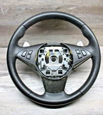 06-2010 BMW M6 M5 E60 E64 LEATHER STEERING WHEEL W/ PADDLE SHIFTERS CARBON FIBER picture