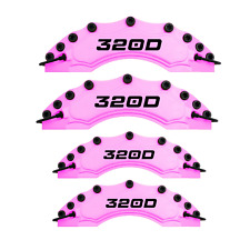 320 D Brake Caliper Cover | Customized Design  (4 pieces)  | Pink picture