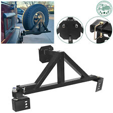 Black Spare Tire Carrier For 2003-2009 HUMMER H2 Rack w/ drop-down option Rear picture