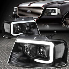 [3D LED DRL]FOR 04-08 FORD F-150/MARK LT PROJECTOR HEADLIGHT/LAMPS BLACK/CLEAR picture