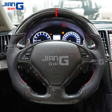 Sport Black Carbon Fiber Flat Steering Wheel For infiniti G35 G37 G37X Sedan picture