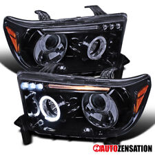 For 2007-2013 Toyota Tundra 08-17 Sequoia Smoke LED Halo Projector Headlights picture
