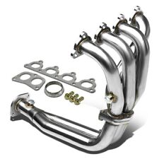 FLASHARK FOR 88- 00 HONDA CIVIC CRX DEL SOL D-SERIES l4 STAINLESS HEADER EXHAUST picture