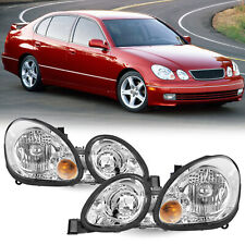 For 1998-2005 Lexus GS300 GS400 GS430 Halogen Projector Chrome Headlights pairs picture