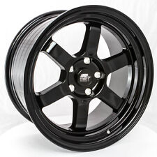 MST Time Attack 17x9 +20 5x114.3 Black 240sx Mazda3 TSX IS300 Lancer XB RX7  picture