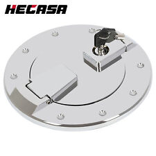 For Hummer H2 2003-09 Locking Fuel Door Gas Tank Cap Cover ALUMINUM Silvery New picture