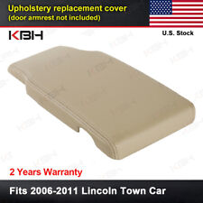 Fits 2006-2011 Lincoln Town Car Console Lid Armrest PU Leather Cover Parchment picture